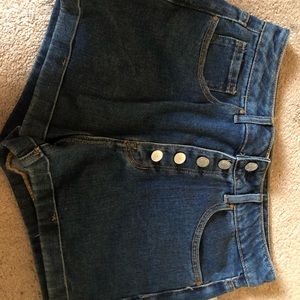 Denim mom shorts